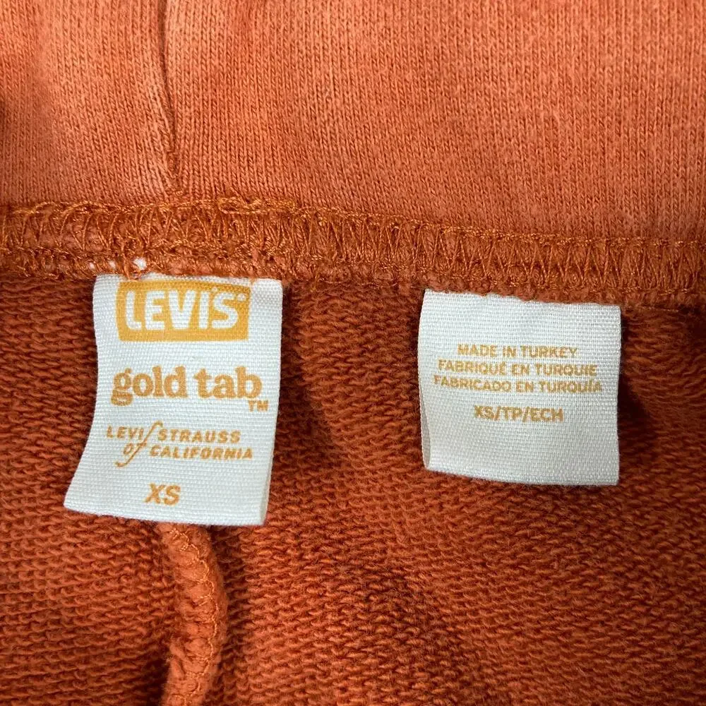 Levi's Gold Tab‎ Sweatpants Womens Size XS Orange Big Sur Monterey Graphic Logo